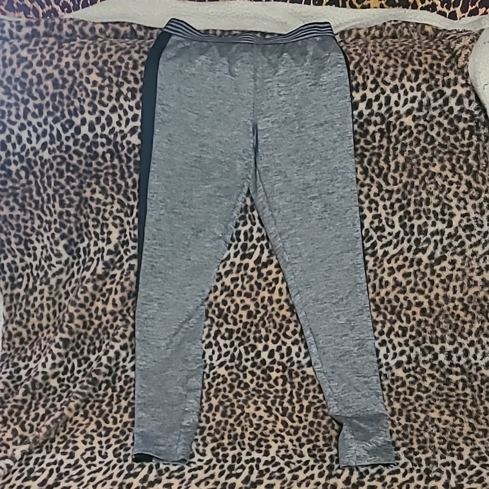 Gray and Black Leggings